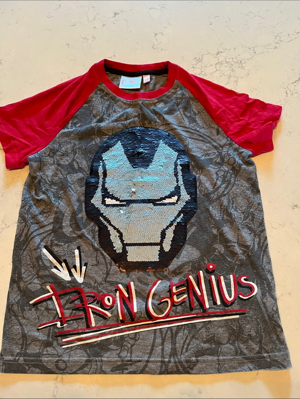 Desigual x Marvel sequin flip Iron Man tee